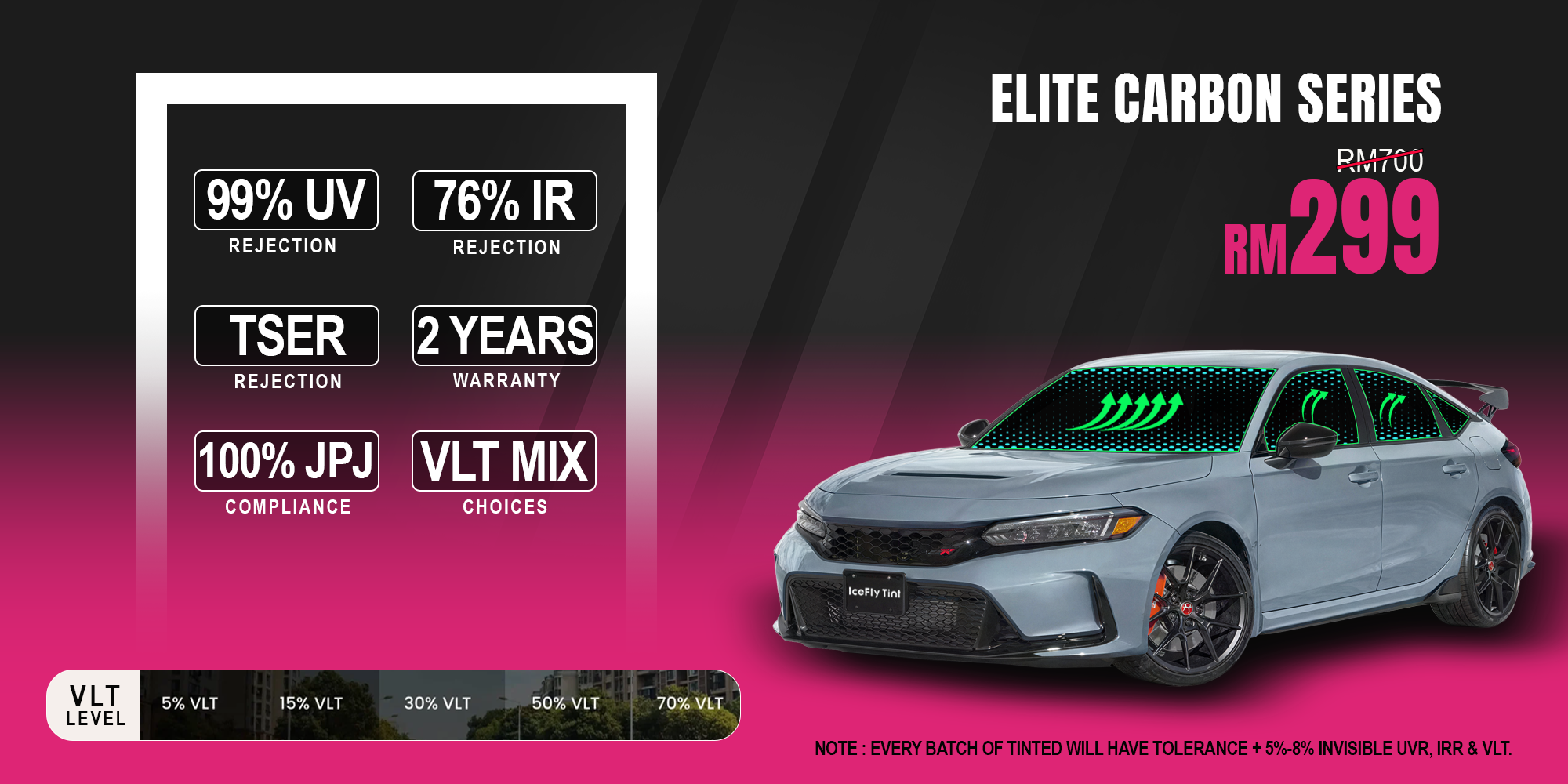 Car tinting product advertisement